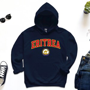 Eritrea Hoodie, Coat of Arms of Eritrea Shirt Country Emblem Free Gift Message Insertion
