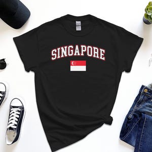 Singapore Shirt, Custom Singapore Tshirt, Simple Flag Free Gift Message Insertion