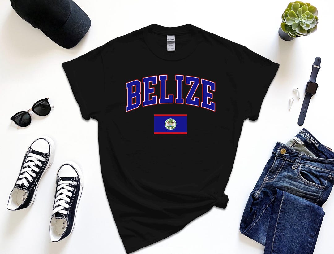 Belize Shirt, Custom Belize Tshirt, Simple Flag Free Gift Message ...