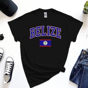 Belize Shirt, Custom Belize Tshirt, Simple Flag Free Gift Message Insertion