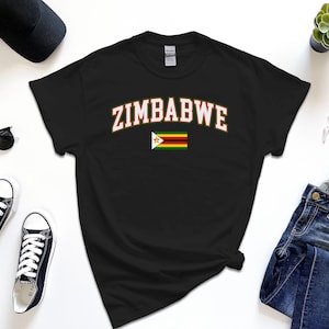 Zimbabwe Shirt, Custom Zimbabwe Tshirt, Simple Flag Free Gift Message Insertion