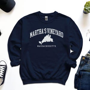 Sweat-shirt Martha's Vineyard Island, île américaine Martha's Vineyard Massachusetts avec pull Map Comfort
