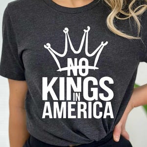 Anti Trump Shirt, Democracy has no kings shirt, upside down American flag shirt, anti maga shirt, Liberal tshirt, democrat shirt, resist tee