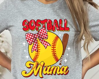 Softball Mama Shirt, Mother's Day Gift, Softball Season Tee
