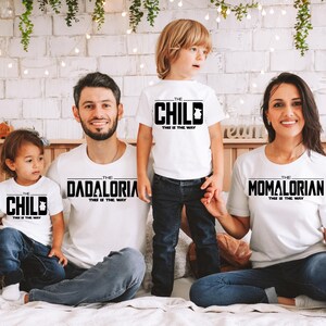 Momalorian Dadalorian Matching Star Wars Family Shirts