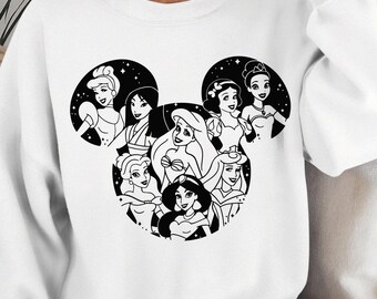 Disney Princess All Characters Sweatshirt, Girls Trip Shirt
