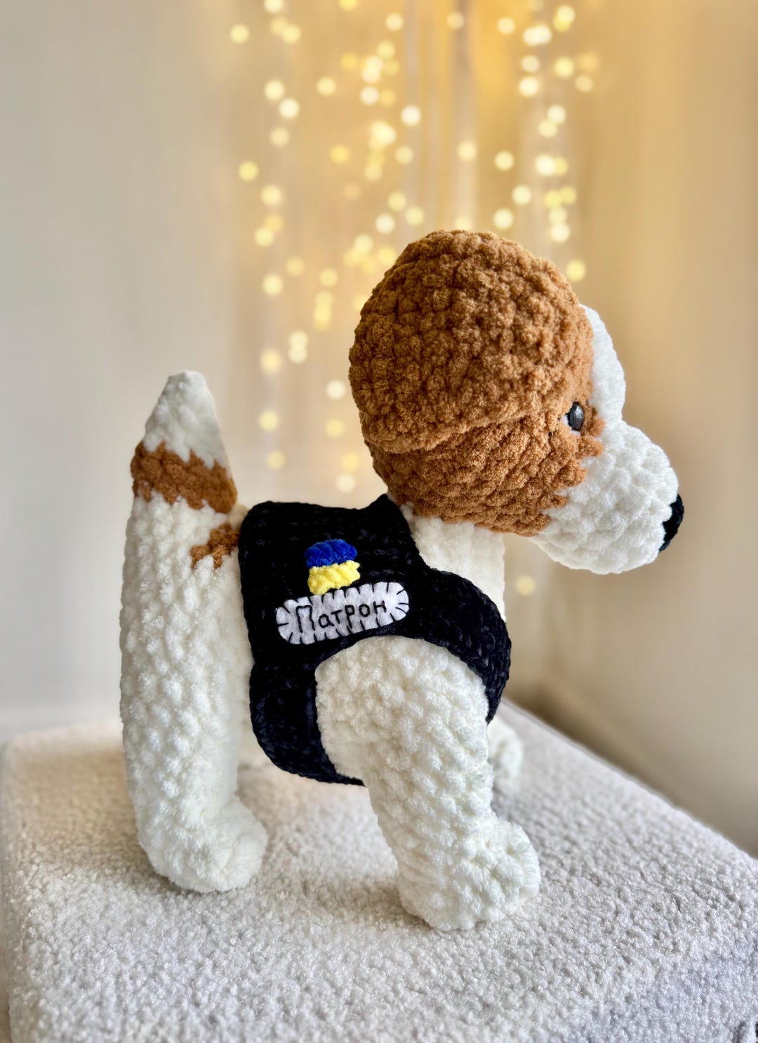 Handmade Plush Dog “patron” – Soft Crochet Toy Inspired by the Heroic ...