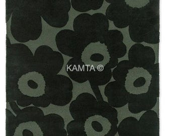 Hand Tufted Floral Area Rug | Modern Dark Green Flower Carpet