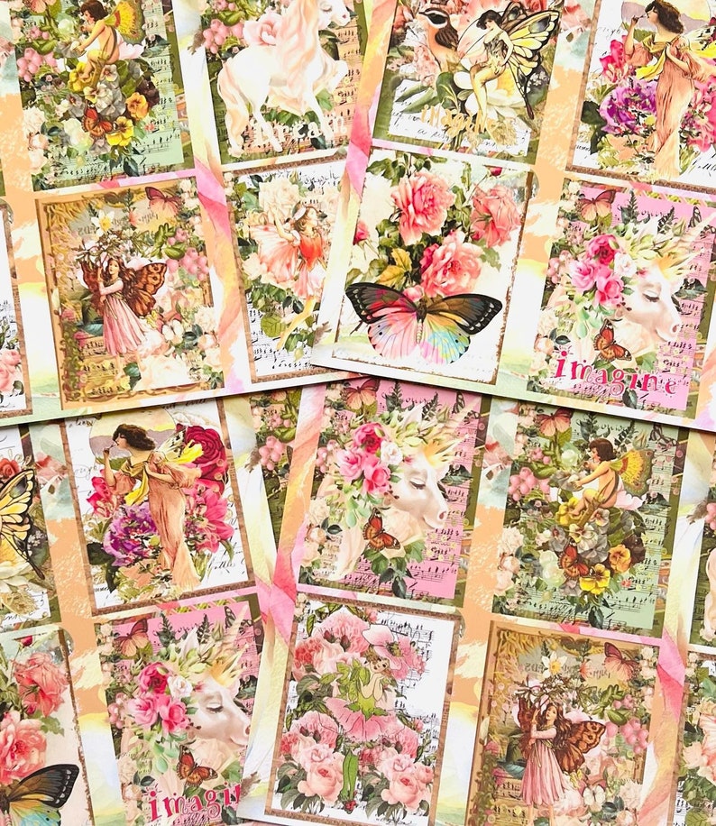 Fairy Junk Journal Kit, Junk Journal Supplies Scrapbook Papers Vintage ...