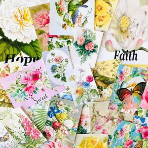 Set of 4 unique paper kits.Shabby Chic Junk Journal, Scrapbook Paper Kit for Junk Journals, Scrapbooking, Card Making 140+ paper items