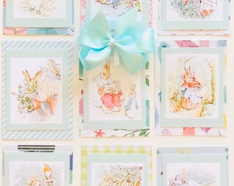 Peter rabbit cards, junk Journal Kit, scrapbooking Cards, easter cards, scrapbooking supplies, junk journal supplies