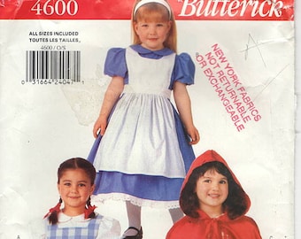 1996 Butterick 4600 Children's Costume size small