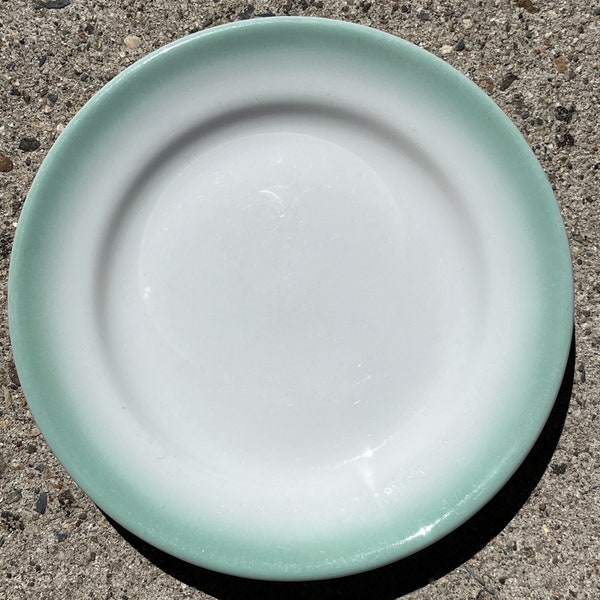 Homer Laughlin. Best China. Airbrushed Teal Seafoam. 6.25" plate