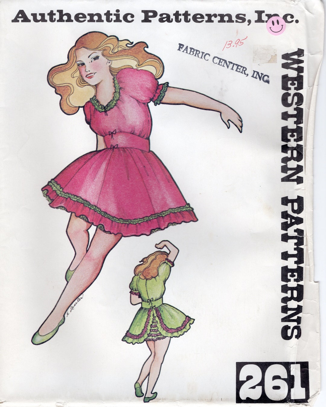 Authentic Patterns. Western Patterns. 261. Square Dance Dress Pattern ...