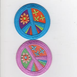 Embroidered Peace Sign Iron on patch, applique