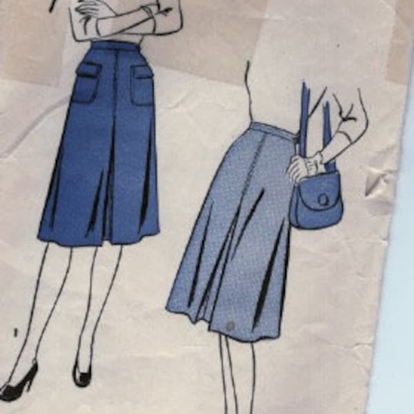 1940s Advance 4225 Skirt pattern waist 24