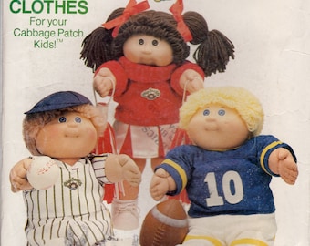 1984 Butterick 6827. Cabbage Patch Kids clothes. Sports uniforms