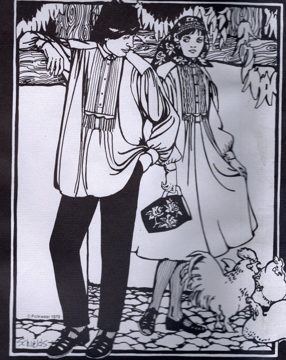 1979 Folkwear 117 Croatian Shirt; peasant shirt sewing pattern