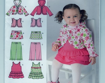 uncut Pants Simplicity 2572 Babie/'s Jumper Hoodie or Vest by In K Designs in sizes XXS-L Skirt