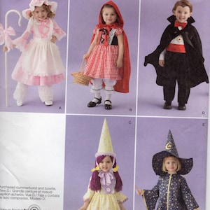2009 Simplicity 2571 Toddlers&#39; costumes. vampire, little red riding hood