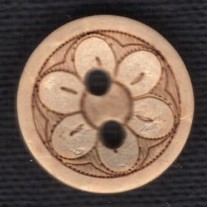 NEW Coconut Shell flower buttons, four holes, 13mm, 1/2" buttons. Package of 10