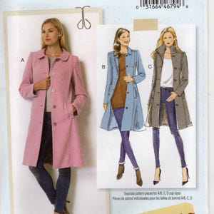 2016 Butterick 6385.Lisette. Taillierter Mantel mit Muster.