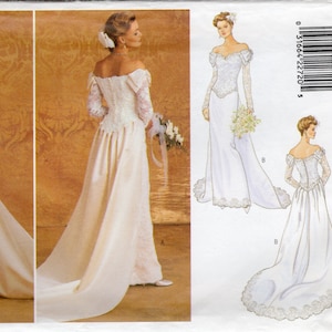 2001 Butterick 4288 Misses Bridal Gown. Wedding Dress.