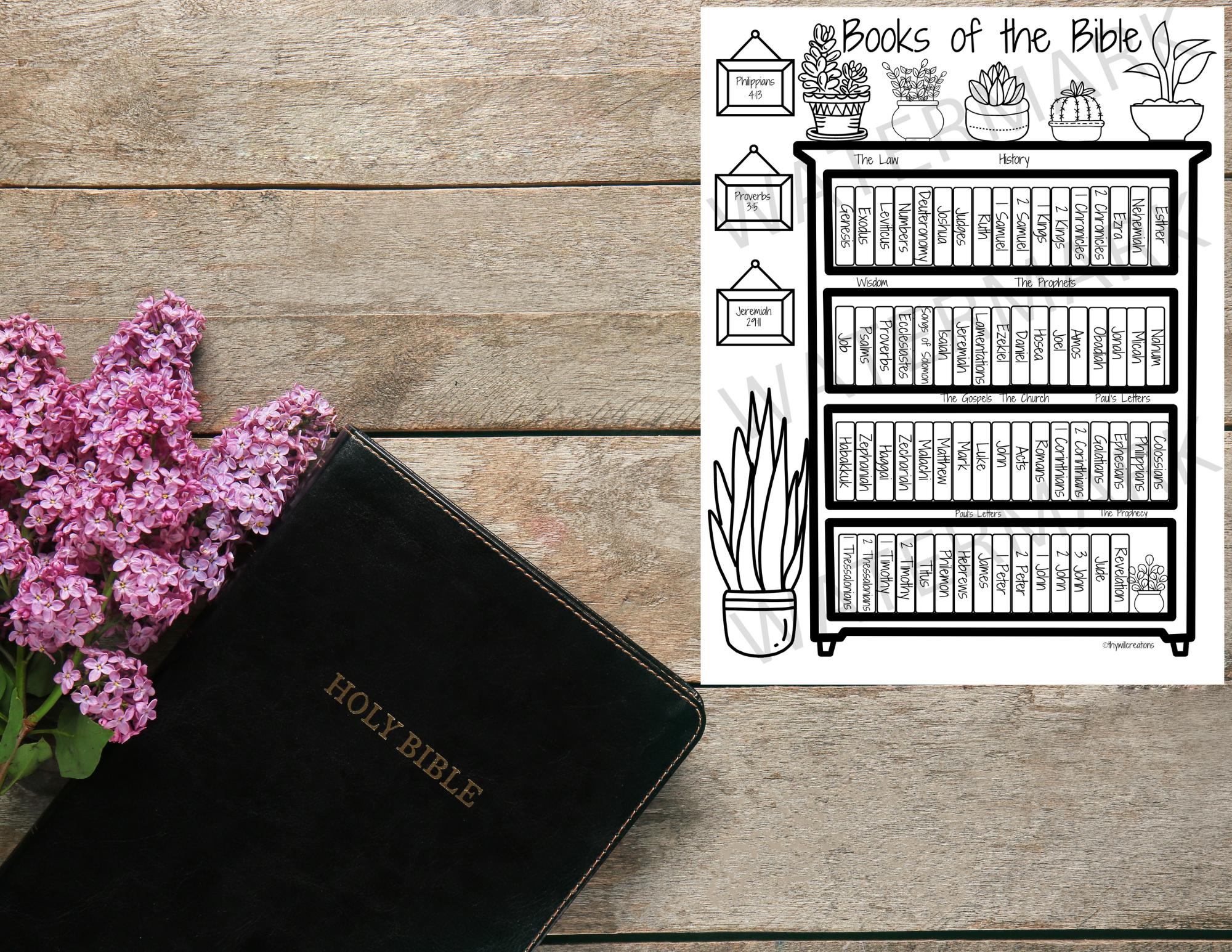 Printable Bible Reading Tracker Coloring Log Pdf Etsy