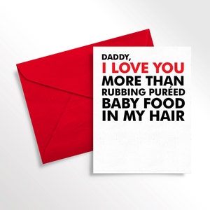 Printable Father's Day Card To Daddy from Baby Infant First Funny Birthday Card for Dad Digital Download zdjęcie 1