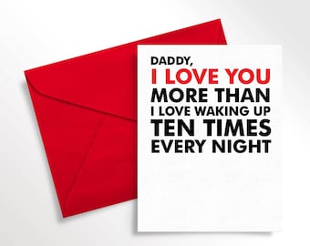 Printable Father's Day Card | Baby's First Card to Daddy | Funny Love Note for Dad | Digital Download