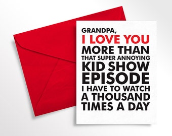 Printable Father's Day Card | Baby Card to Grandpa | Funny Card for Grandpa from Kid | Digital Download