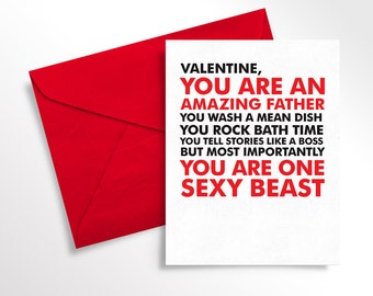 Valentine Printable Card for Husband | Naughty Valentine | Card for Spouse | Card for Dad