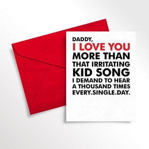 Printable Valentine's Day Card Baby Card to Daddy Funny Love Note for Dad from Child Dad Birthday Digital Download image 1