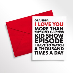 Printable Father's Day Card Baby Card to Grandpa Funny Card for Grandpa from Kid Digital Download image 1