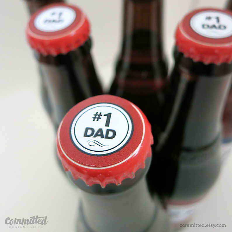 Printable Father's Day Beer Labels Bottle Labels Carrier Art Bottle Cap Art Instant Download image 4