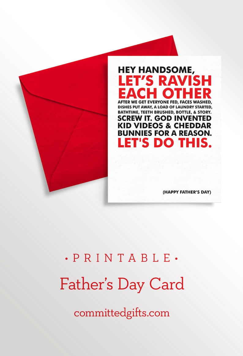 Printable Father's Day Card for Husband Card for Him Naughty Funny Love ...