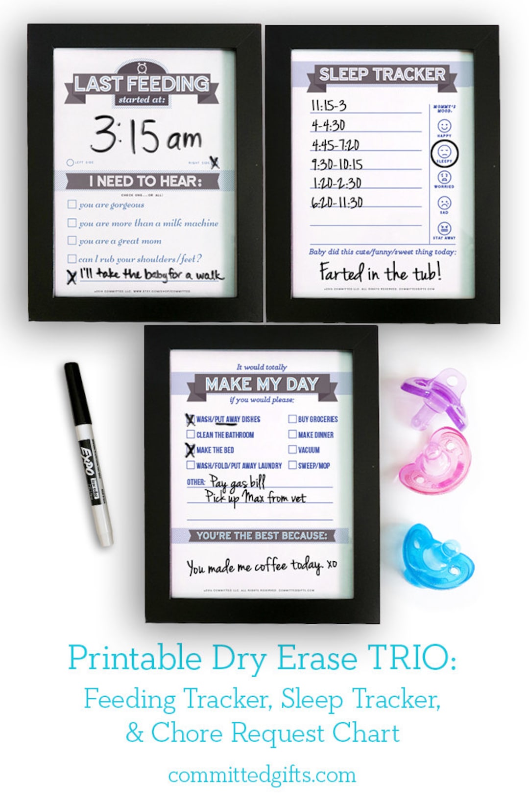 printable-dry-erase-baby-trio-navy-blue-diy-baby-shower-gift-last-feeding-tracker-baby-feeding-chart-sleep-tracker-chore-chart-etsy