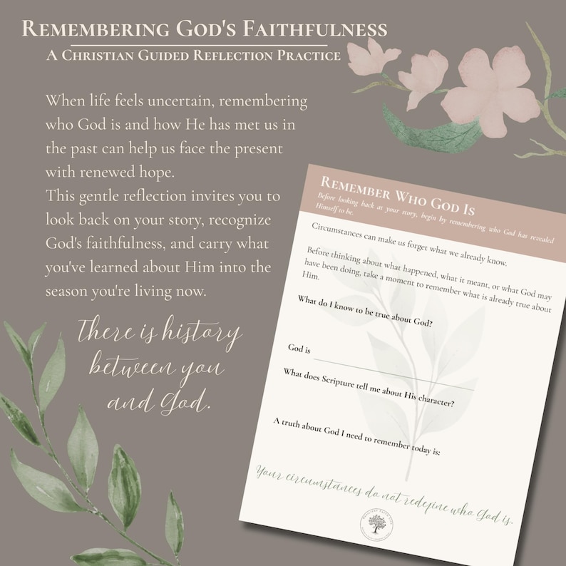 Christian Guided Reflection Printable | Remember | Faith Journaling PDF ...