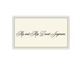 Personalized Enclosure Cards, Formal Couple Gift Enclosure Cards, Custom Cotton Gift Cards, Wedding Gift Enclosure Cards