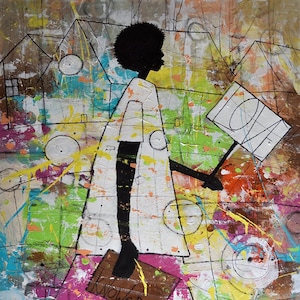 Love Knowledge Print, African American Art, African Black Art, Wall Art,Home Decor Art,Watercolor Art,Abstract Art, Wall Art, Gift for Her