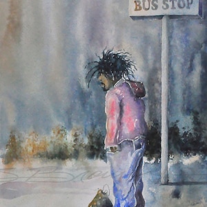 Watercolor Print, African American Art, Contemporary Art, Black Artist, Black Art, Father&#39;s Day, Black Art,  home decor art, Urban Art