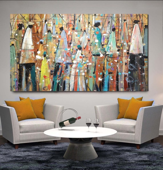 Our Colorful People CANVAS, African American Art, Canvas Art