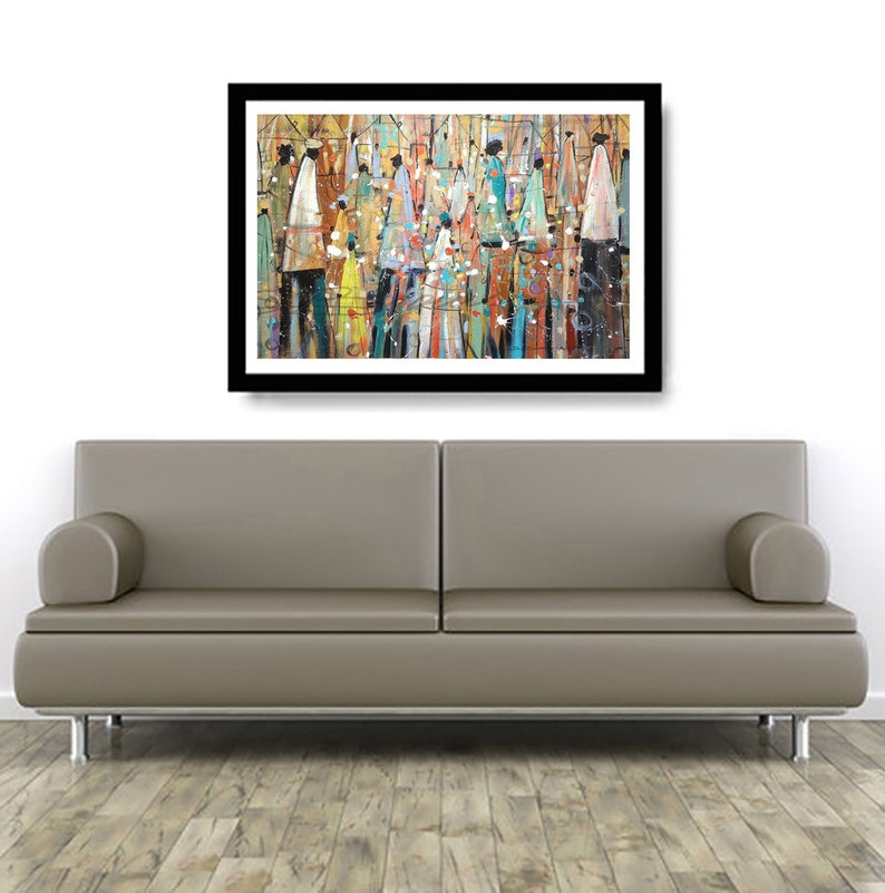 Our Colorful People Watercolor Print, African American Art, African Black Art, Wall Art,Home Decor Art,Watercolor Art,Abstract Art, Wall Art image 5