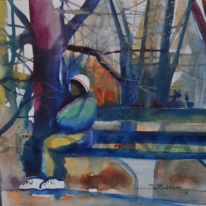 Stampa ad acquerello, Arte afroamericana, Arte contemporanea, Arte urbana, Arte della parete di Chicago, Artista nero, Grande arte africana, Opera d'arte ad acquerello