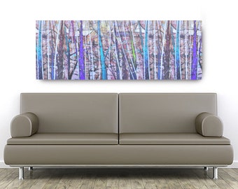 Purple Birch Oversize canvas, African American Art, Canvas Art, Canvas Wall Art,Home Decor Art, Canvas Painting,Abstract Art, Wall Art