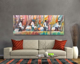 Golf Buddies Canvas Art, African American Art, Canvas Art, Golf Art, Black Art, Canvas Wall Art, Gift for Dad, Gift for Him, Canvas Artwork