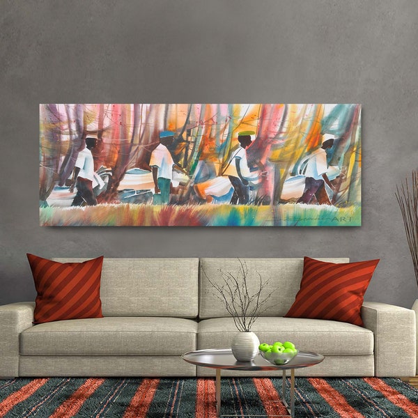 Golf Buddies Canvas Art, African American Art, Canvas Art, Golf Art, Black Art, Canvas Wall Art, Gift for Dad, Gift for Him, Canvas Artwork