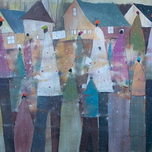 Circle Community Watercolor Print, African American Art, African Black Art, Wall Art,Home Decor Art,Watercolor Art,Abstract Art, Wall Art