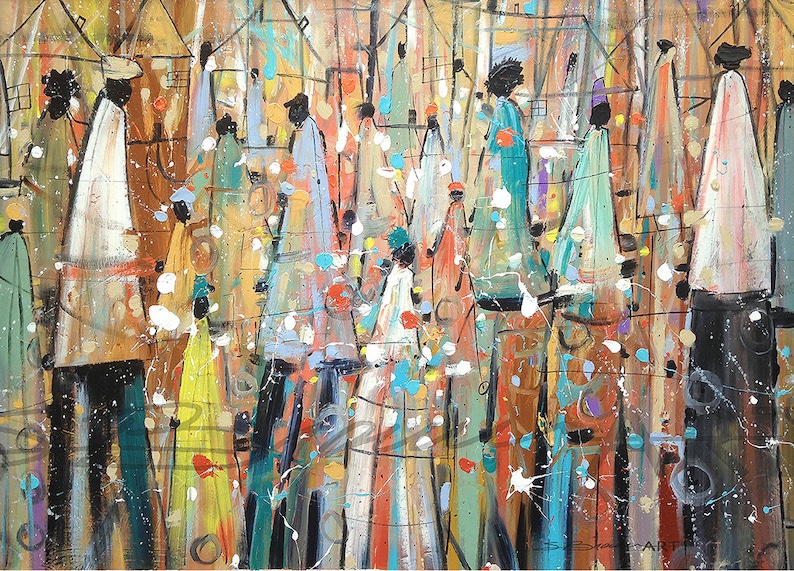Our Colorful People Canvas African American Art Canvas Art Etsy