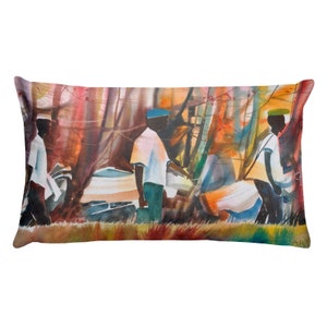 Decorative Pillow Cover, African American Art, Father's Day Gift, Golf Art, Throw Pillow, Gift for Dad, Gift for Him, Pillow, Accent Pillow
